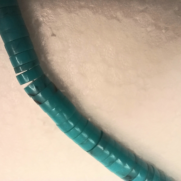 VTG Navajo Necklace Eagle Pendant Reconstituted Turquoise Graduated Discs 24" - Picture 15 of 17